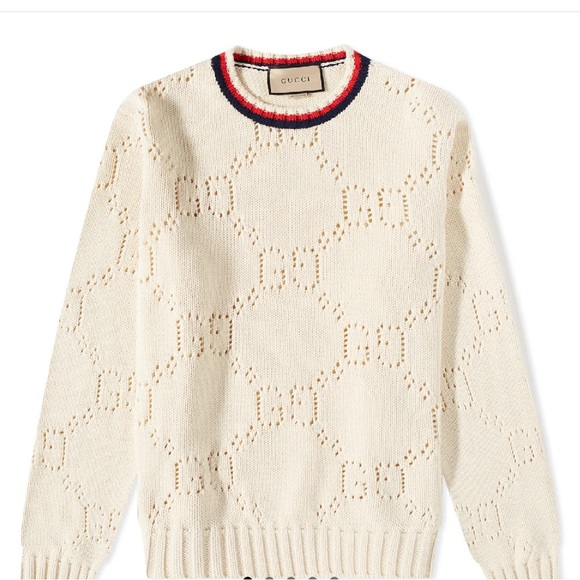 PERFORATED GG COTTON JUMPER